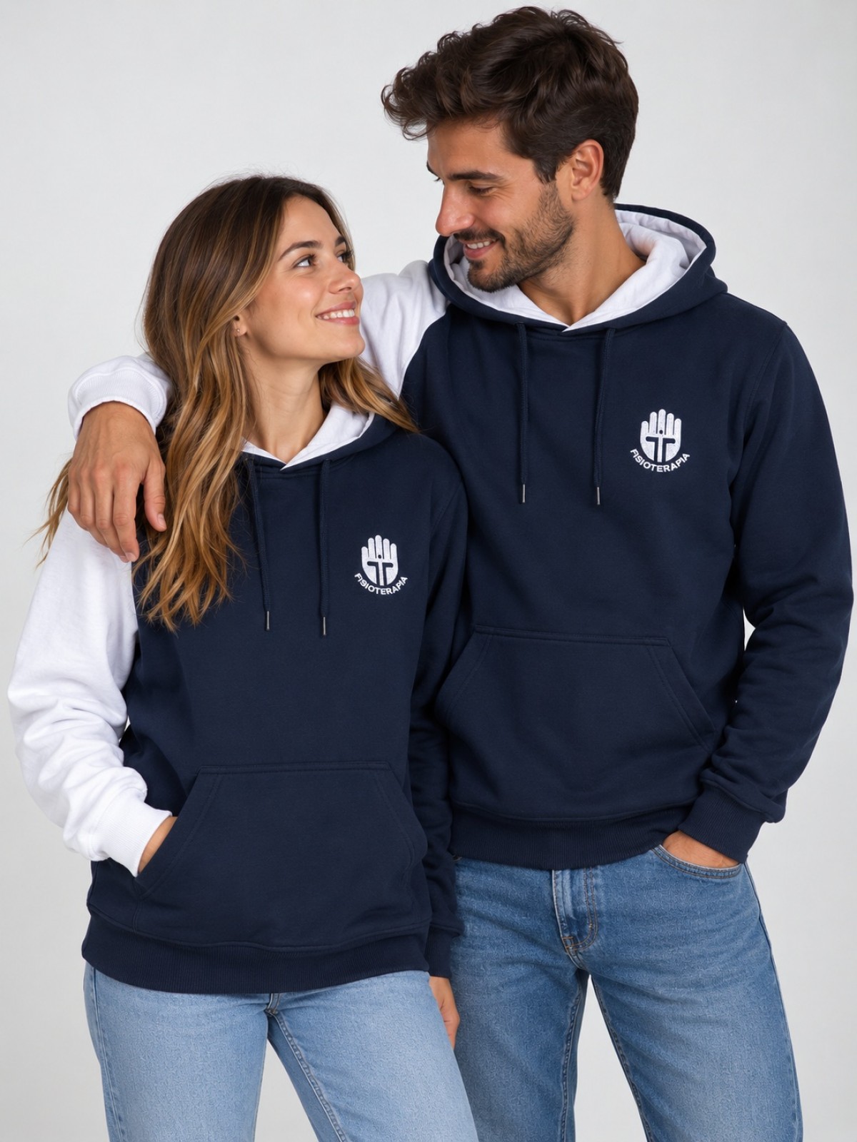 CAMISOLA CAPUCHO UNISEXO MARINHO