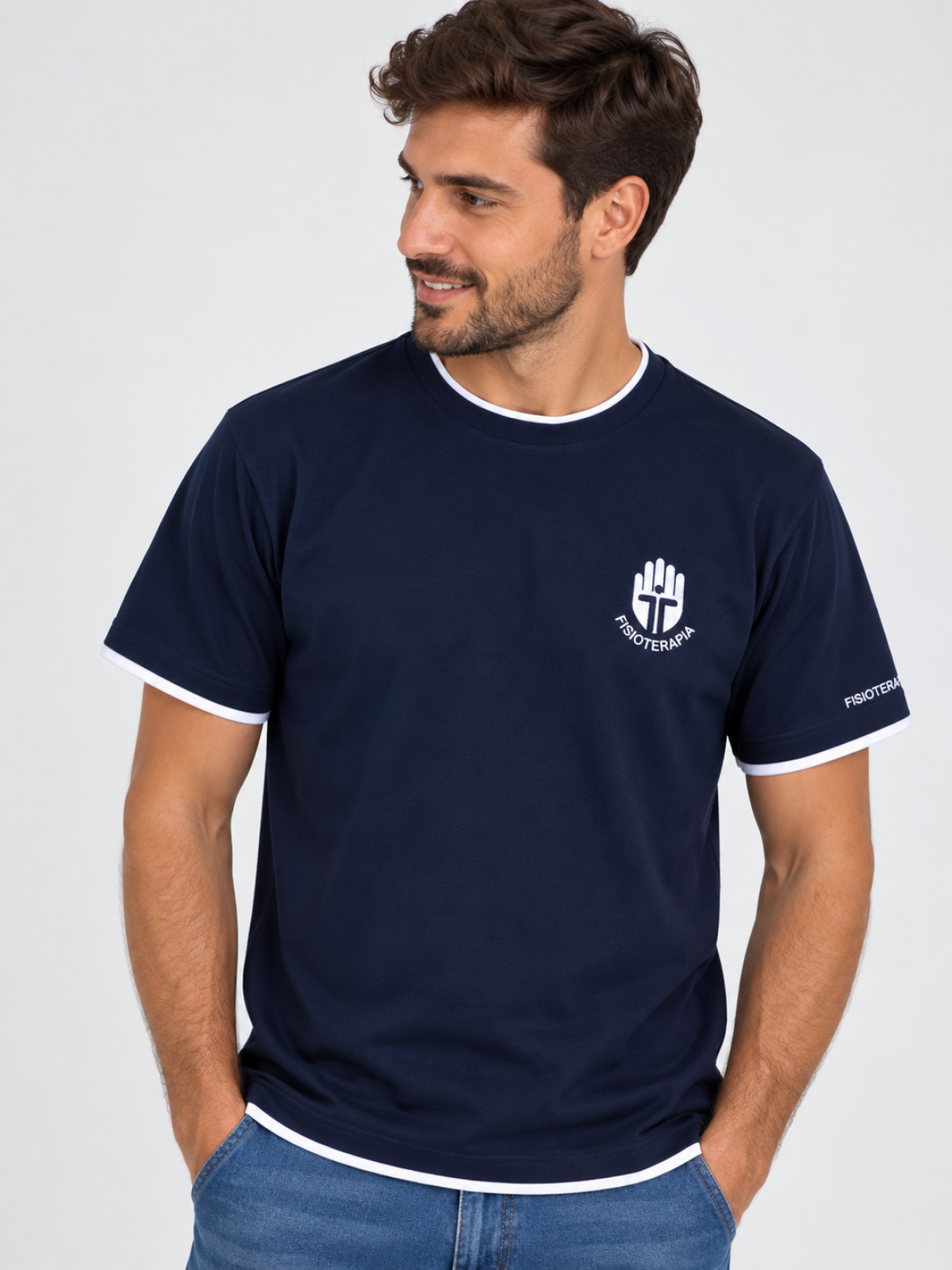 T´SHIRT CONFORT AZUL HOMEM